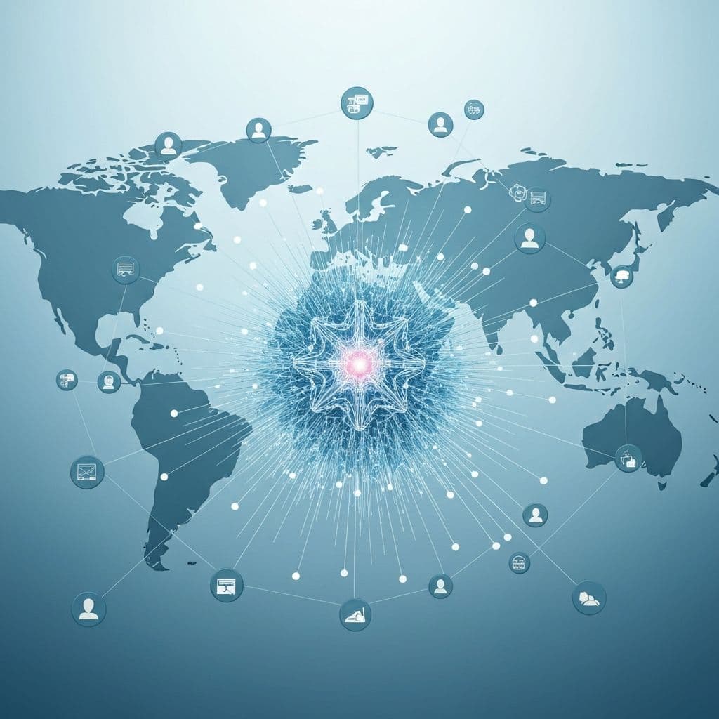 Modern education technology digital innovation background